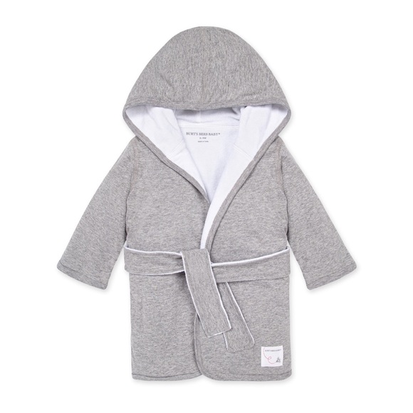 Burt's Bees Baby Other - 🎀  5 for $30 Burt’s bees Organic Cotton Knit Terry Robe - Heather Gray 0-9 M
